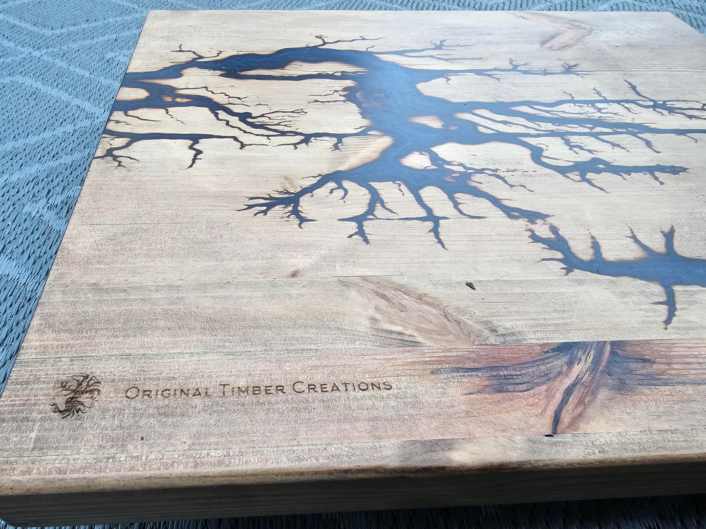 Fractal Burn Chopping Board – Handmade Lichtenberg Art Board