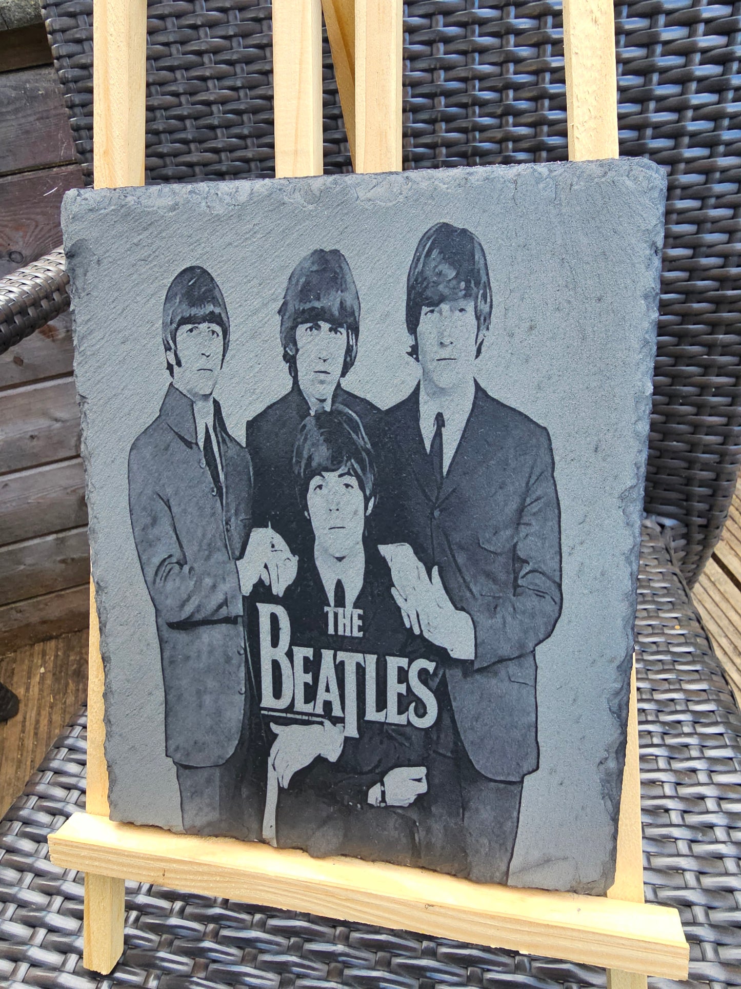 slate The Beatles Wall Art – Laser Engraved Handmade Portrait Plaque