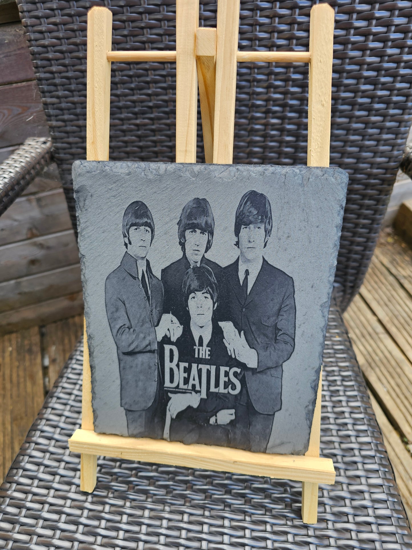 slate The Beatles Wall Art – Laser Engraved Handmade Portrait Plaque