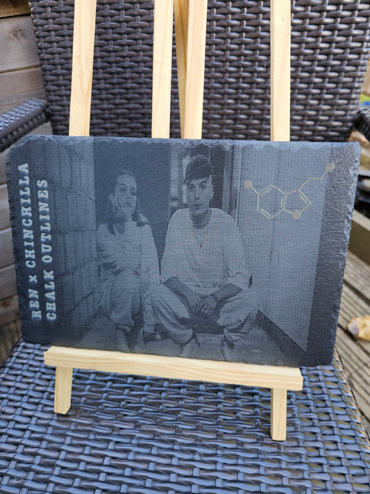 slate Ren x Chinchilla – “Chalk Outlines” Laser Engraved Art Music