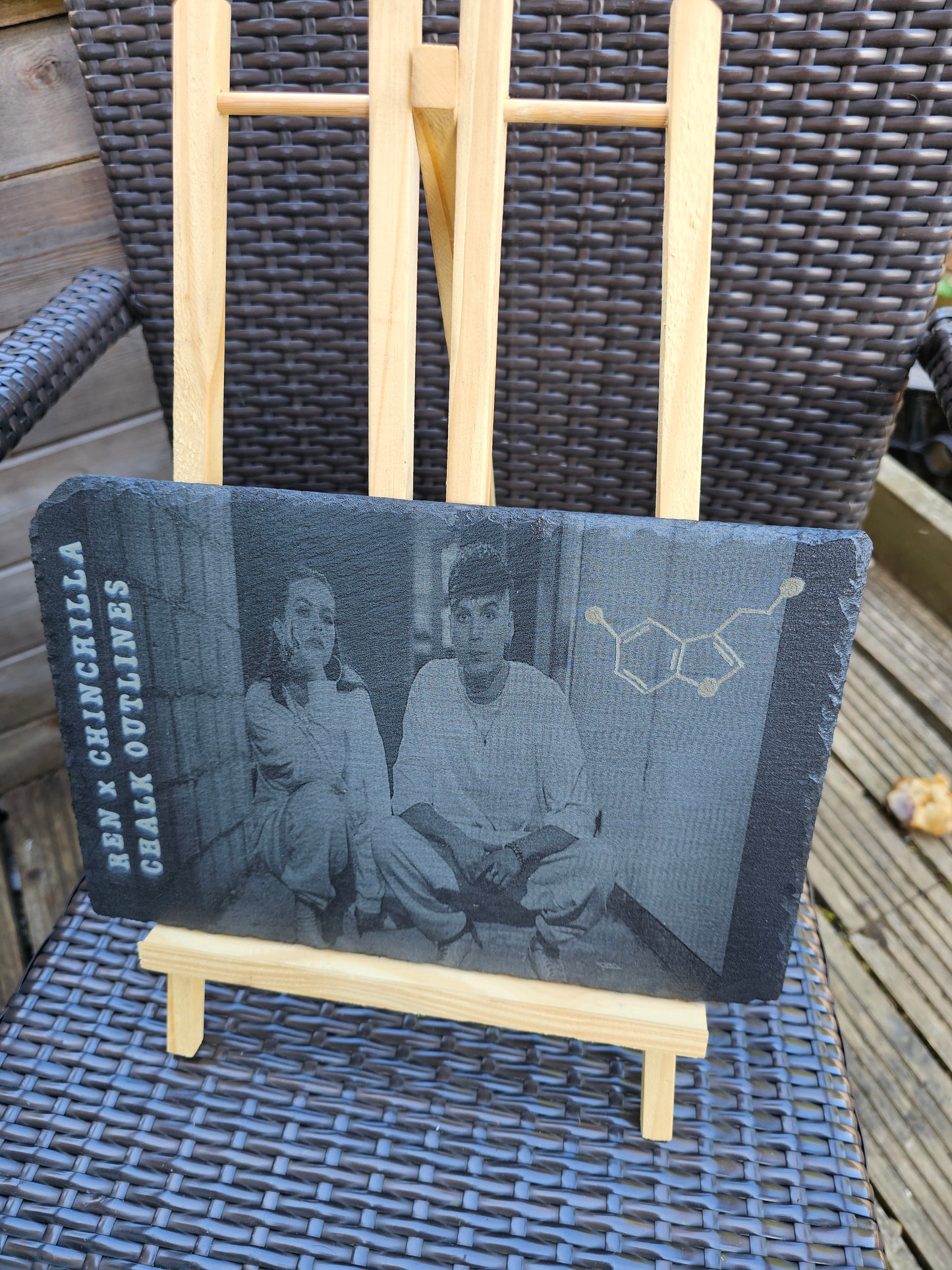 slate Ren x Chinchilla – “Chalk Outlines” Laser Engraved Art Music