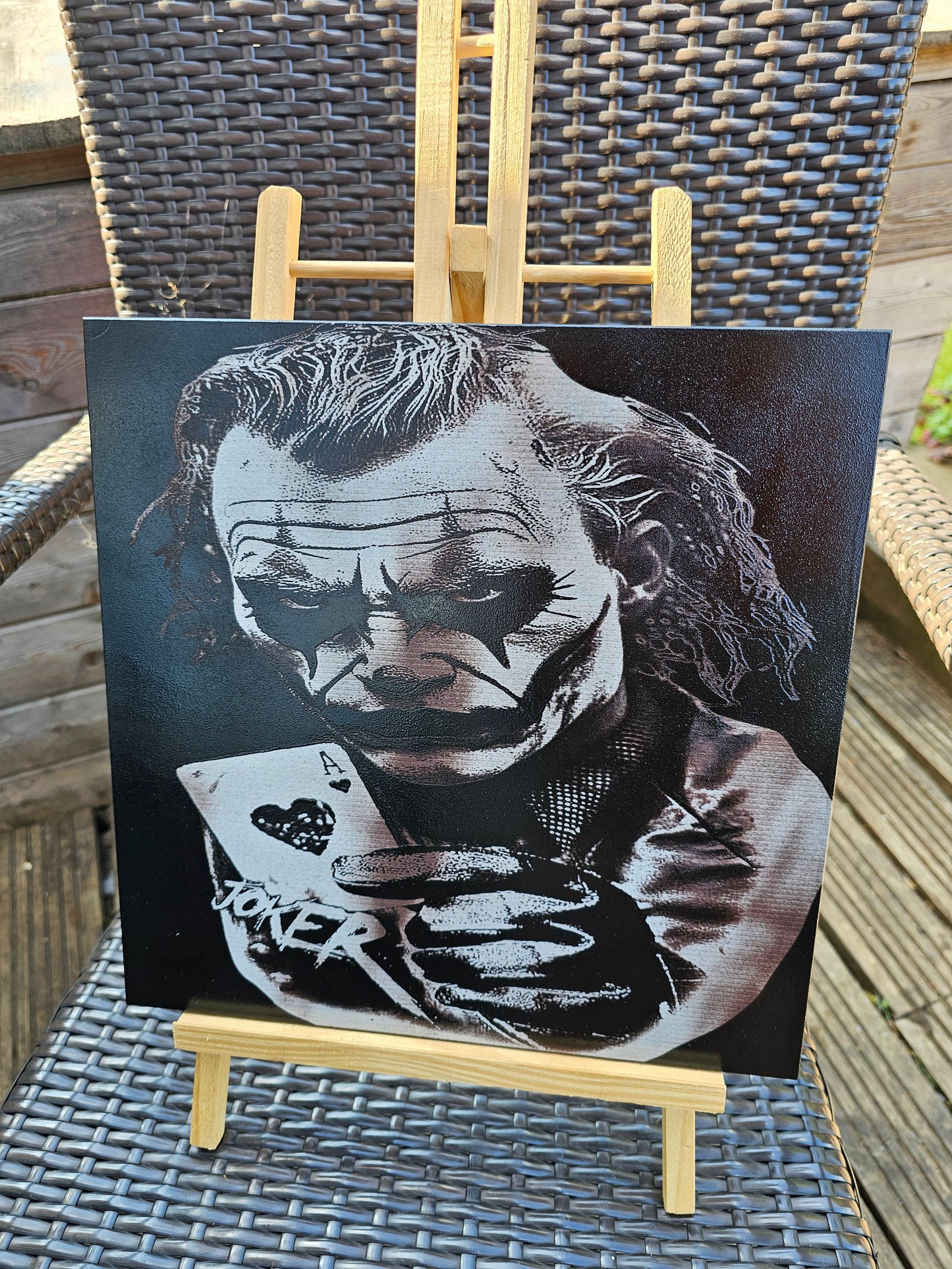 painted tile AMPLIFIED Guitar Art – Les Paul Tribute | Laser Engraved