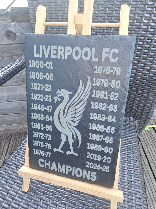 slate Liverpool FC League Champions Slate Plaque – 30x20cm Engraved