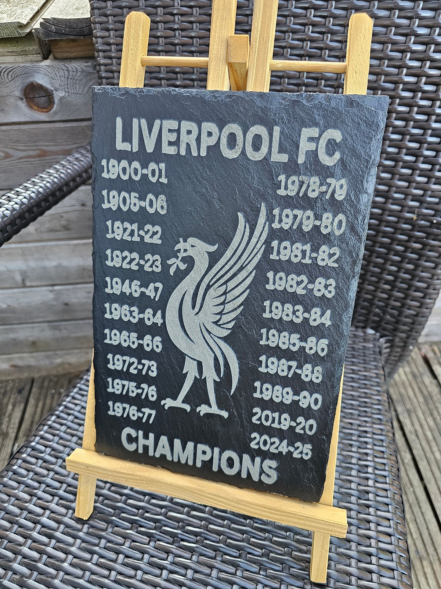 slate Liverpool FC League Champions Slate Plaque – 30x20cm Engraved