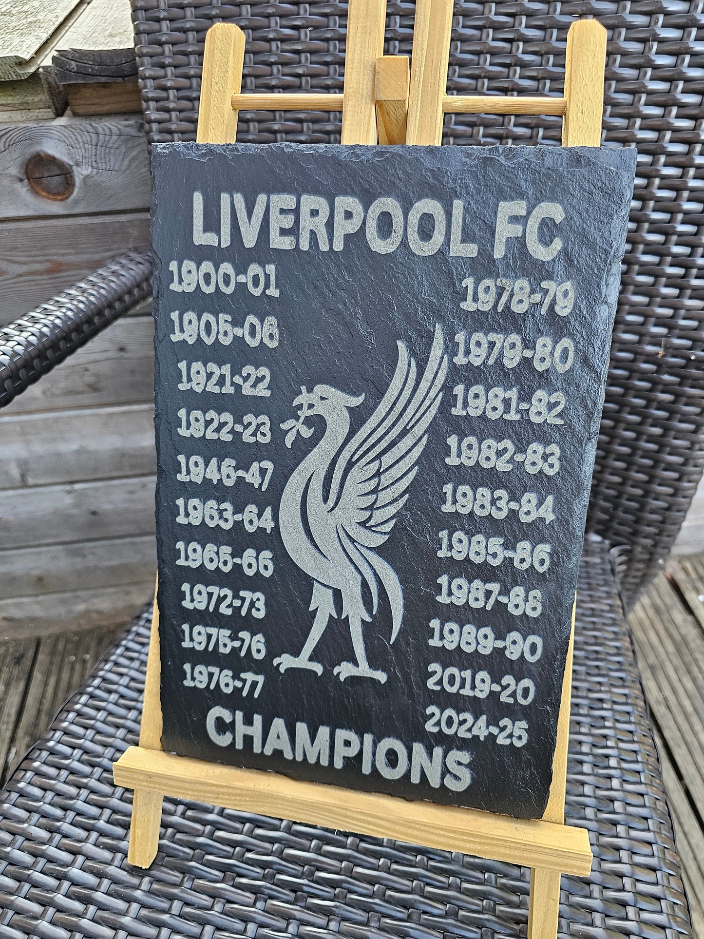 slate Liverpool FC League Champions Slate Plaque – 30x20cm Engraved