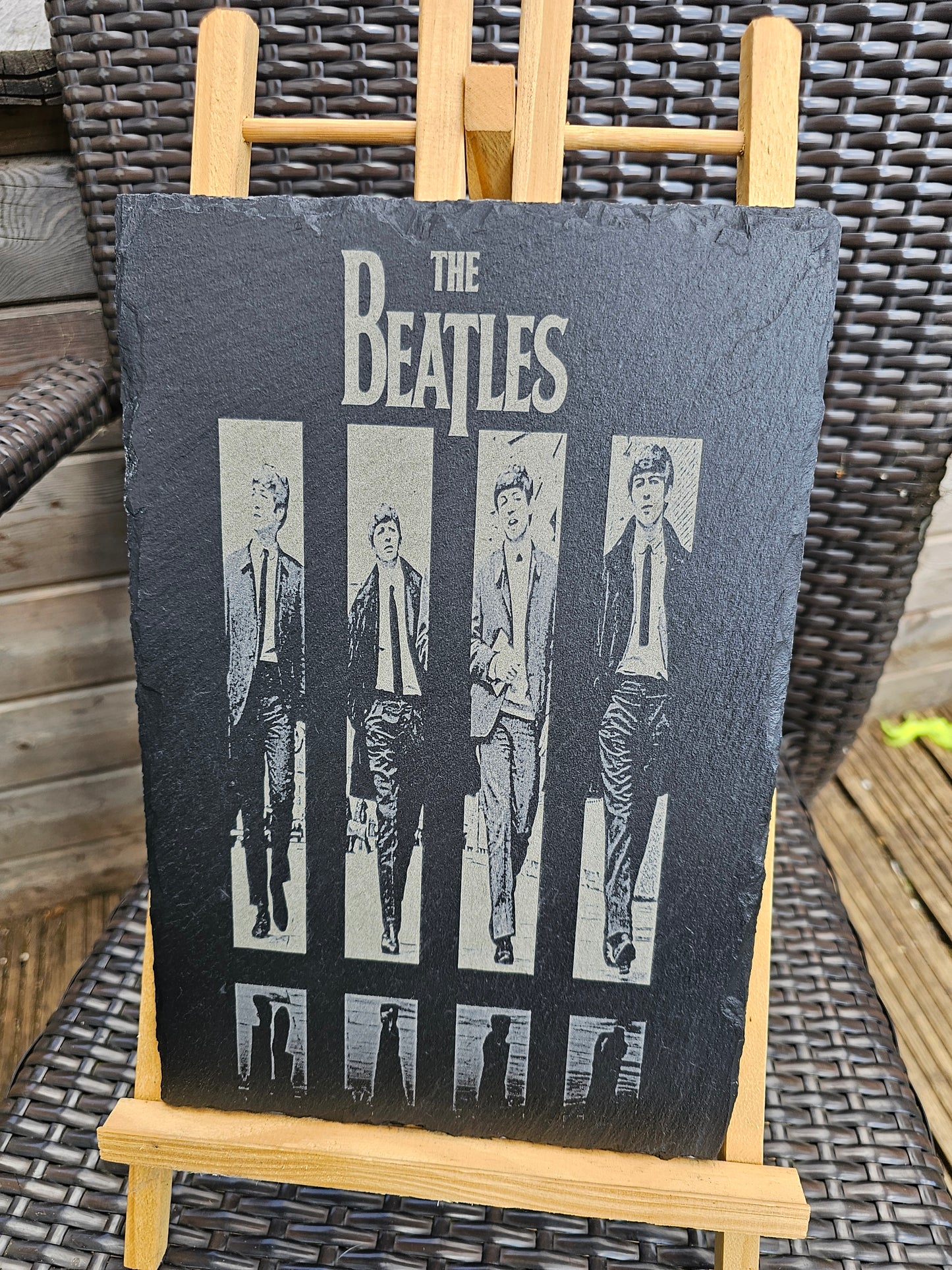 slate The Beatles Laser Engraved Slate Plaque – 30cm x 20cm – Iconic