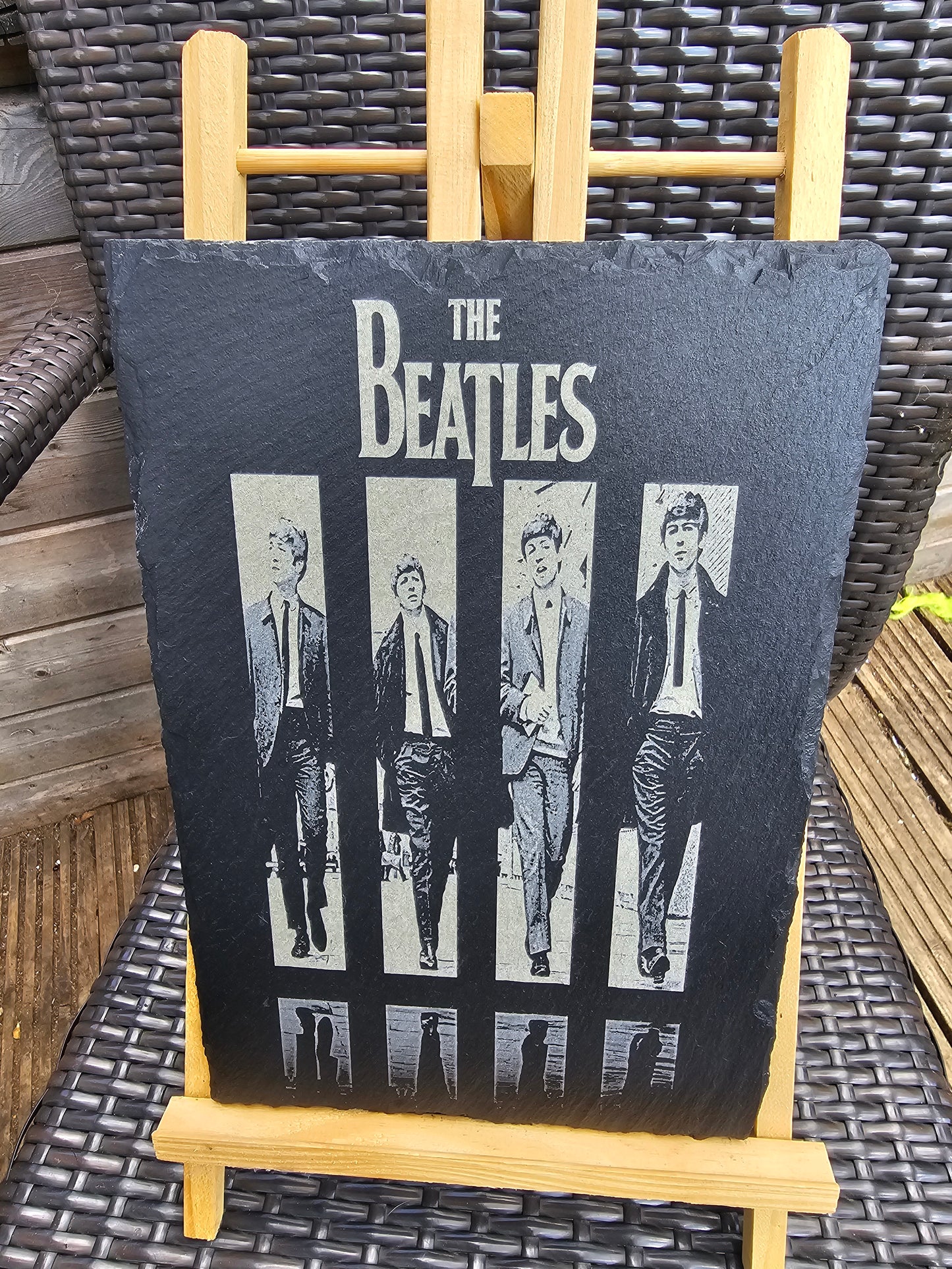 slate The Beatles Laser Engraved Slate Plaque – 30cm x 20cm – Iconic