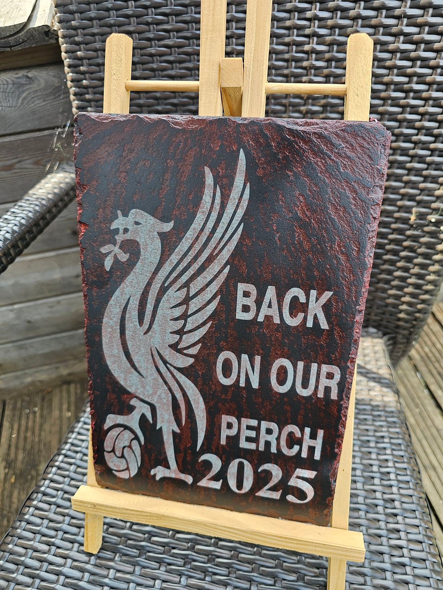 slate Liverpool FC Inspired Plaque – “Back On Our Perch 2025”