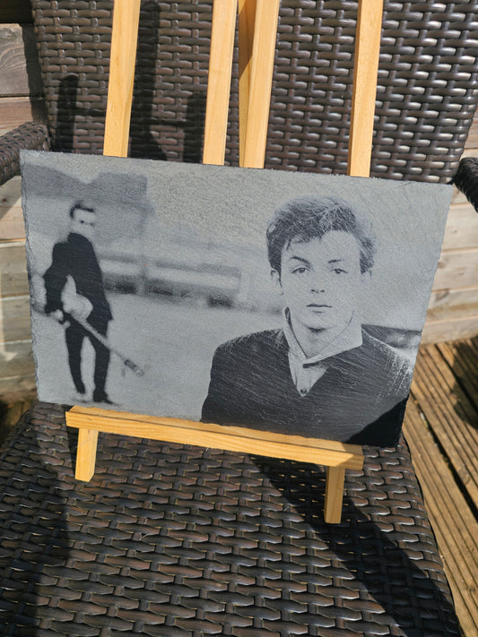 slate Paul McCartney & John Lennon Early Years Laser Engraved Slate