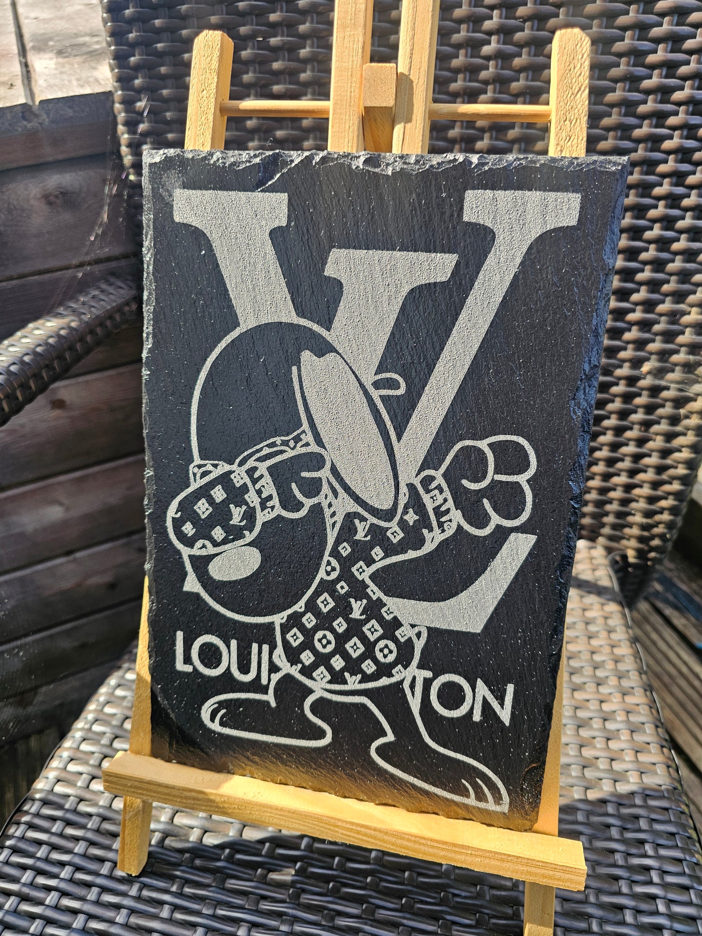 slate Dabbing Snoopy x LV Style Plaque – 30cm x 20cm – Fashion Parody