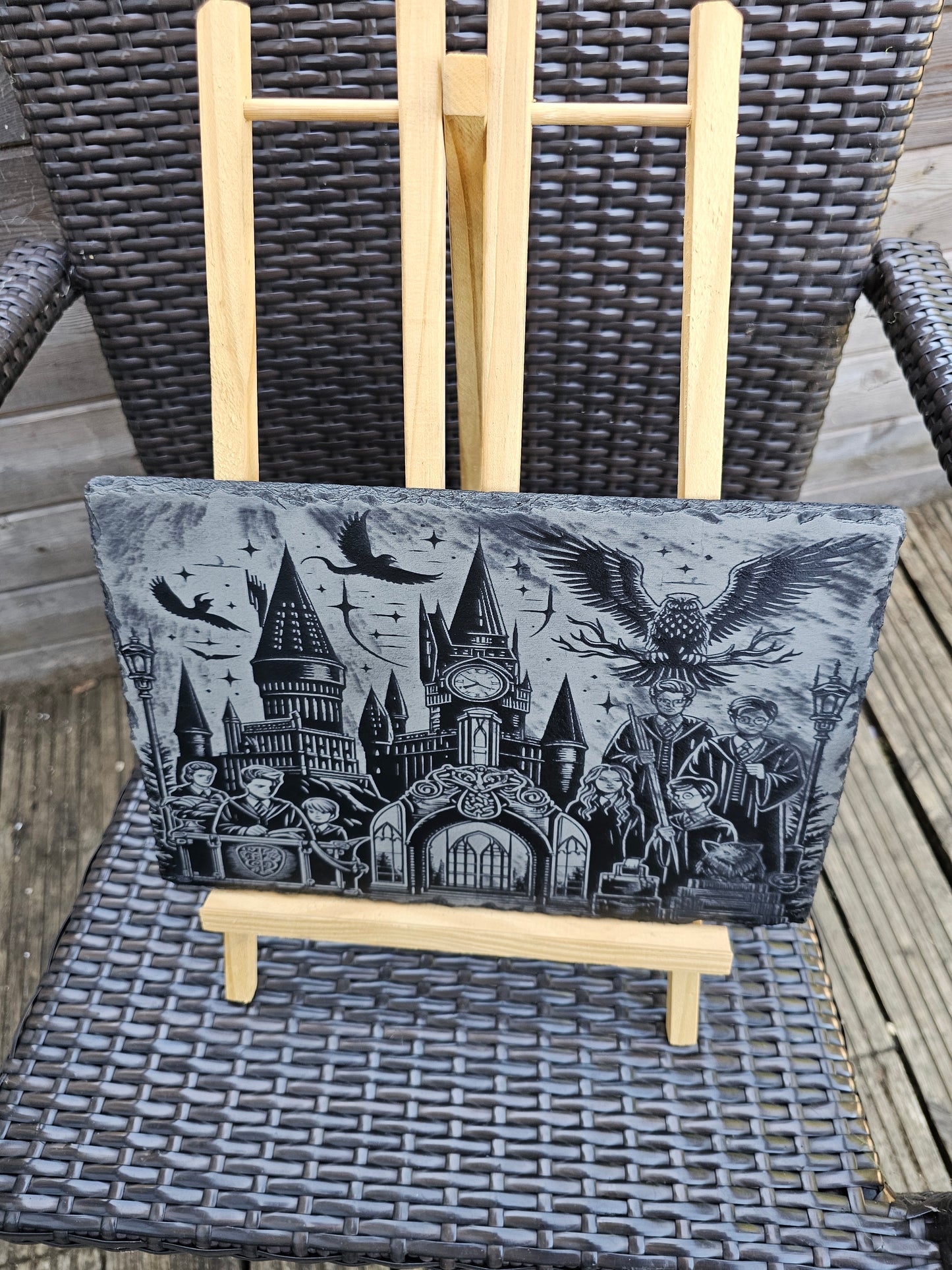 slate Harry Potter Laser Engraved Plaque – 30cm x 20cm – Hogwarts