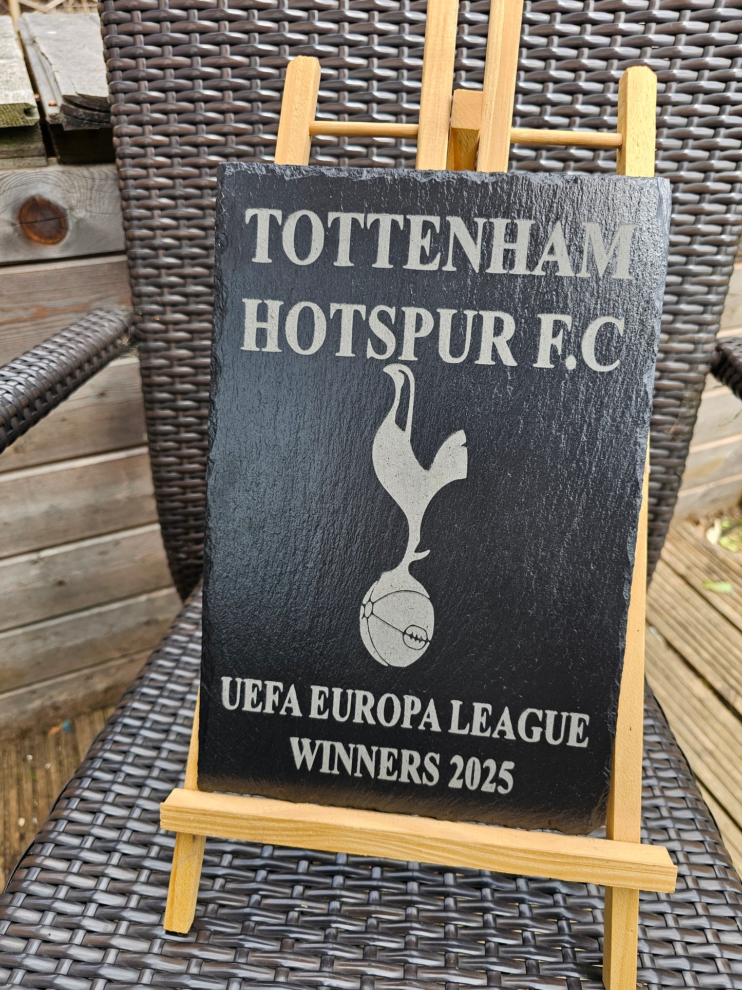 slate Tottenham Hotspur F.C. Europa League Winners 2025 – Engraved