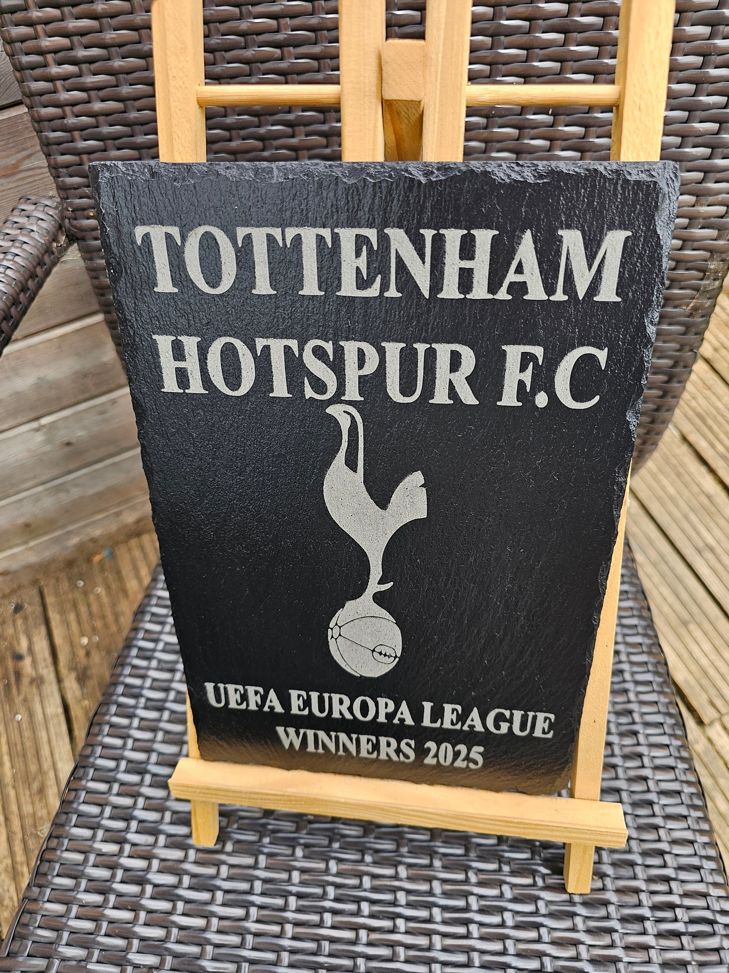 slate Tottenham Hotspur F.C. Europa League Winners 2025 – Engraved