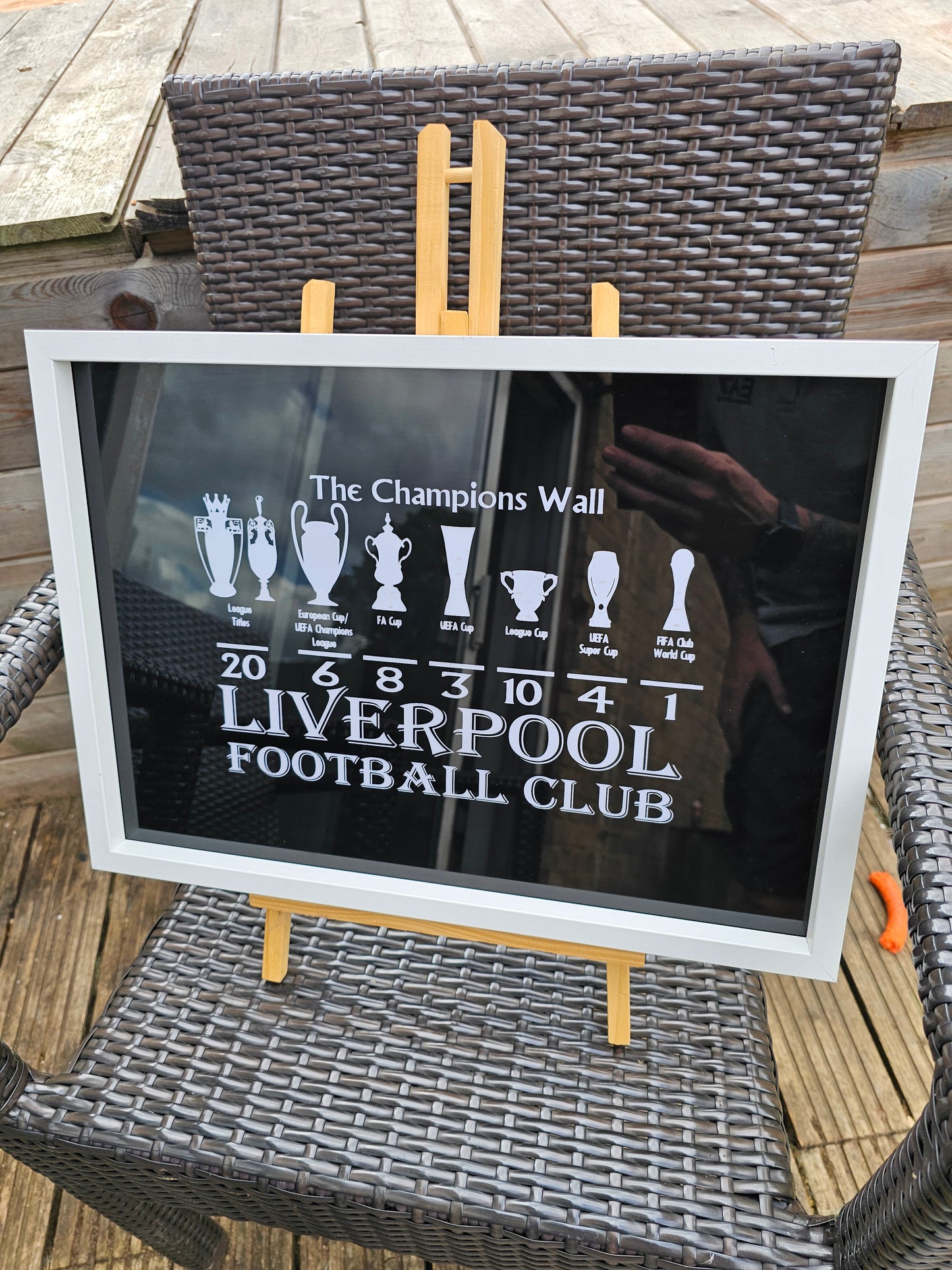 painted glass Liverpool FC Champions Wall Painted Glass picture frame
