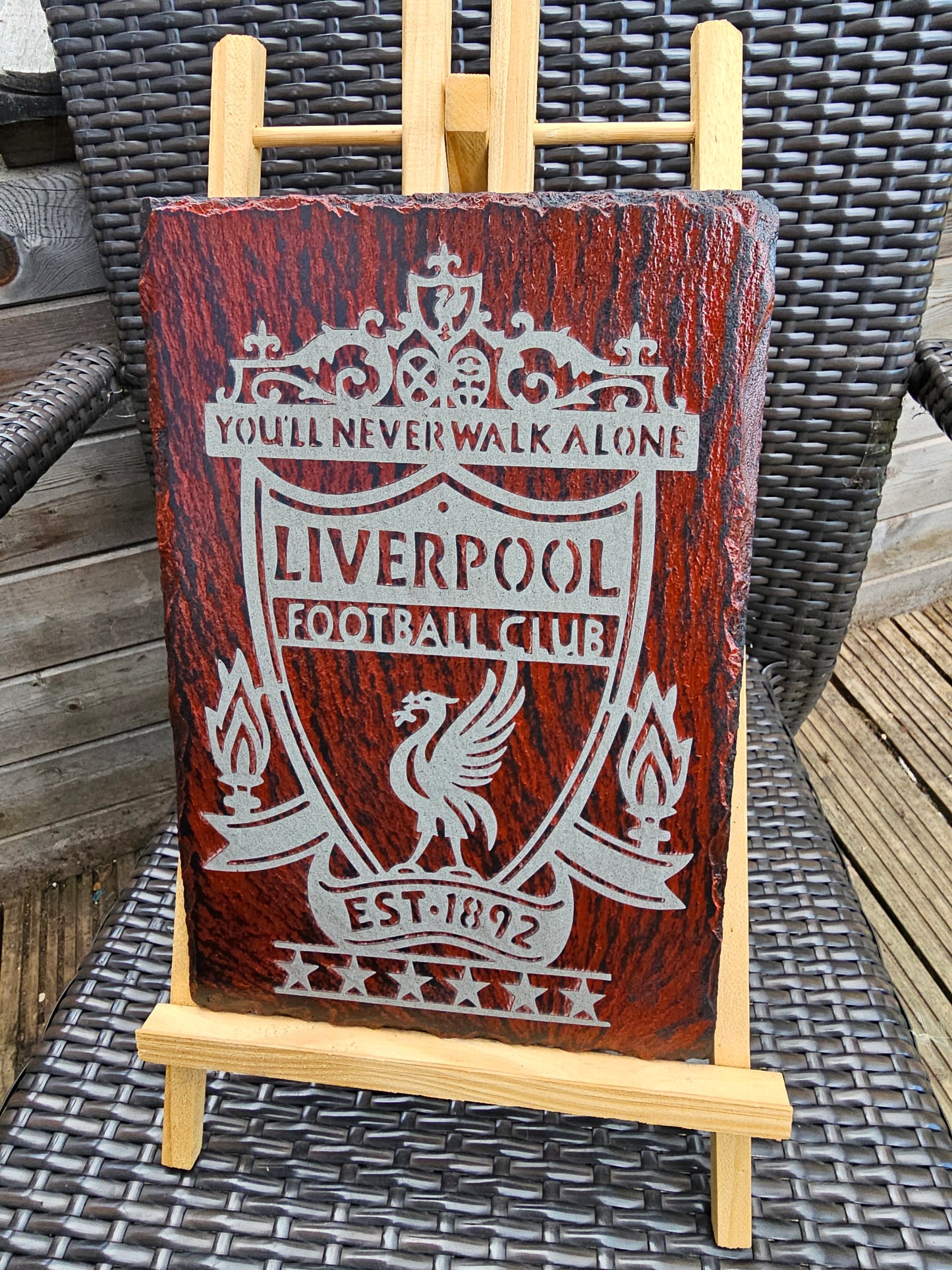 slate Liverpool FC Laser Engraved Plaque – “You’ll Never Walk Alone”