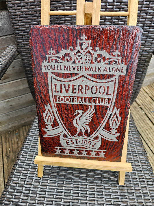 slate Liverpool FC Laser Engraved Plaque – “You’ll Never Walk Alone”