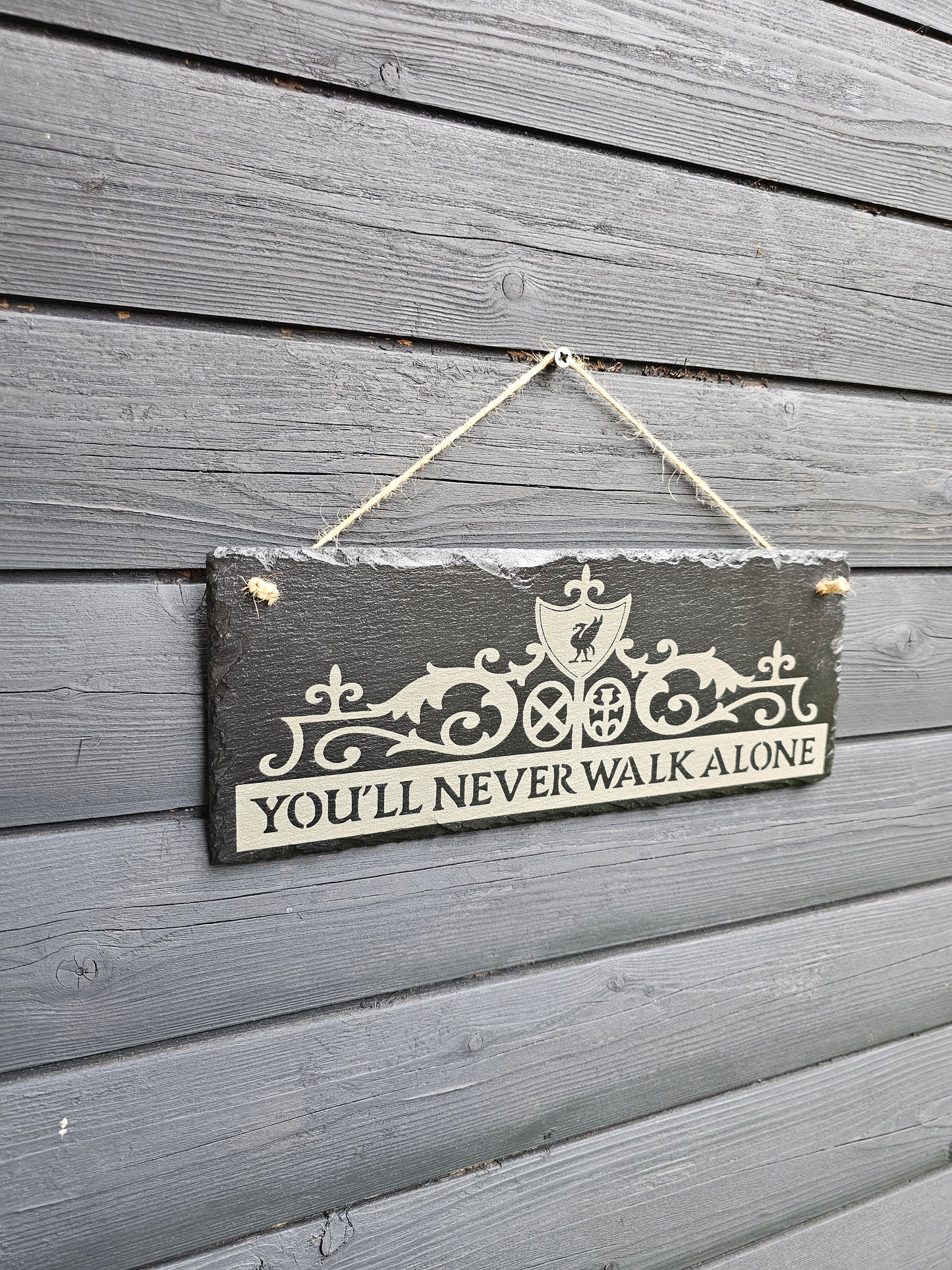 slate You’ll Never Walk Alone” Decorative Slate Plaque – 30cm x 12cm,