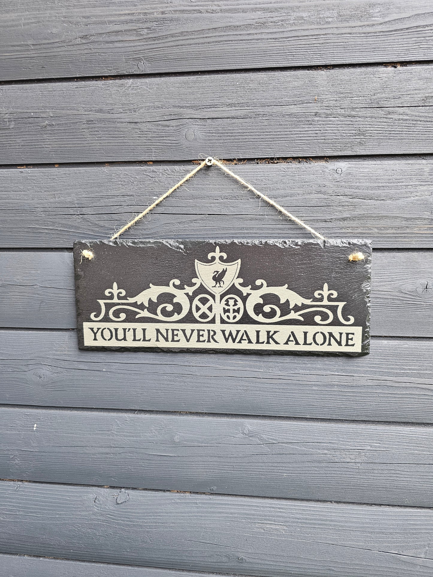 slate You’ll Never Walk Alone” Decorative Slate Plaque – 30cm x 12cm,