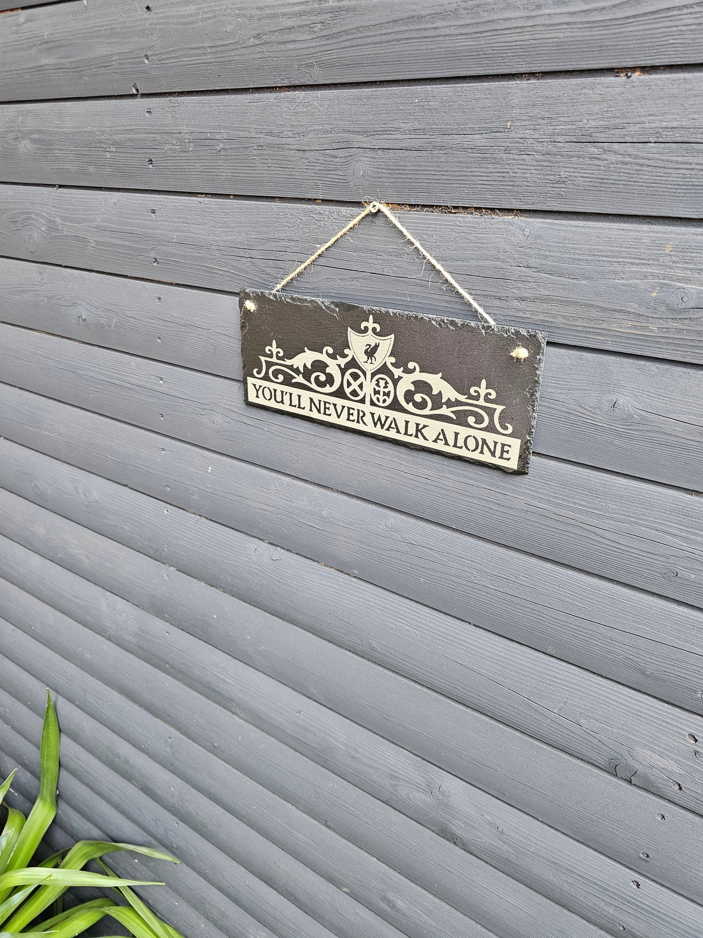 slate You’ll Never Walk Alone” Decorative Slate Plaque – 30cm x 12cm,