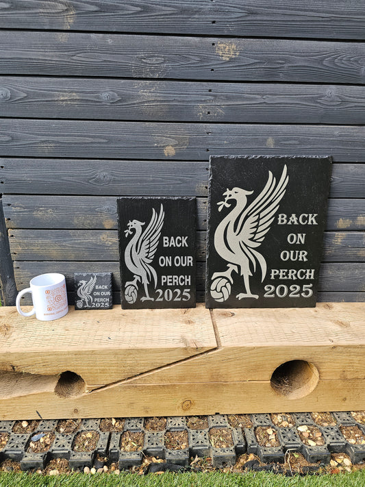 slate Liverpool FC “Back On Our Perch 2025” Plaque – Available 3 Sizes