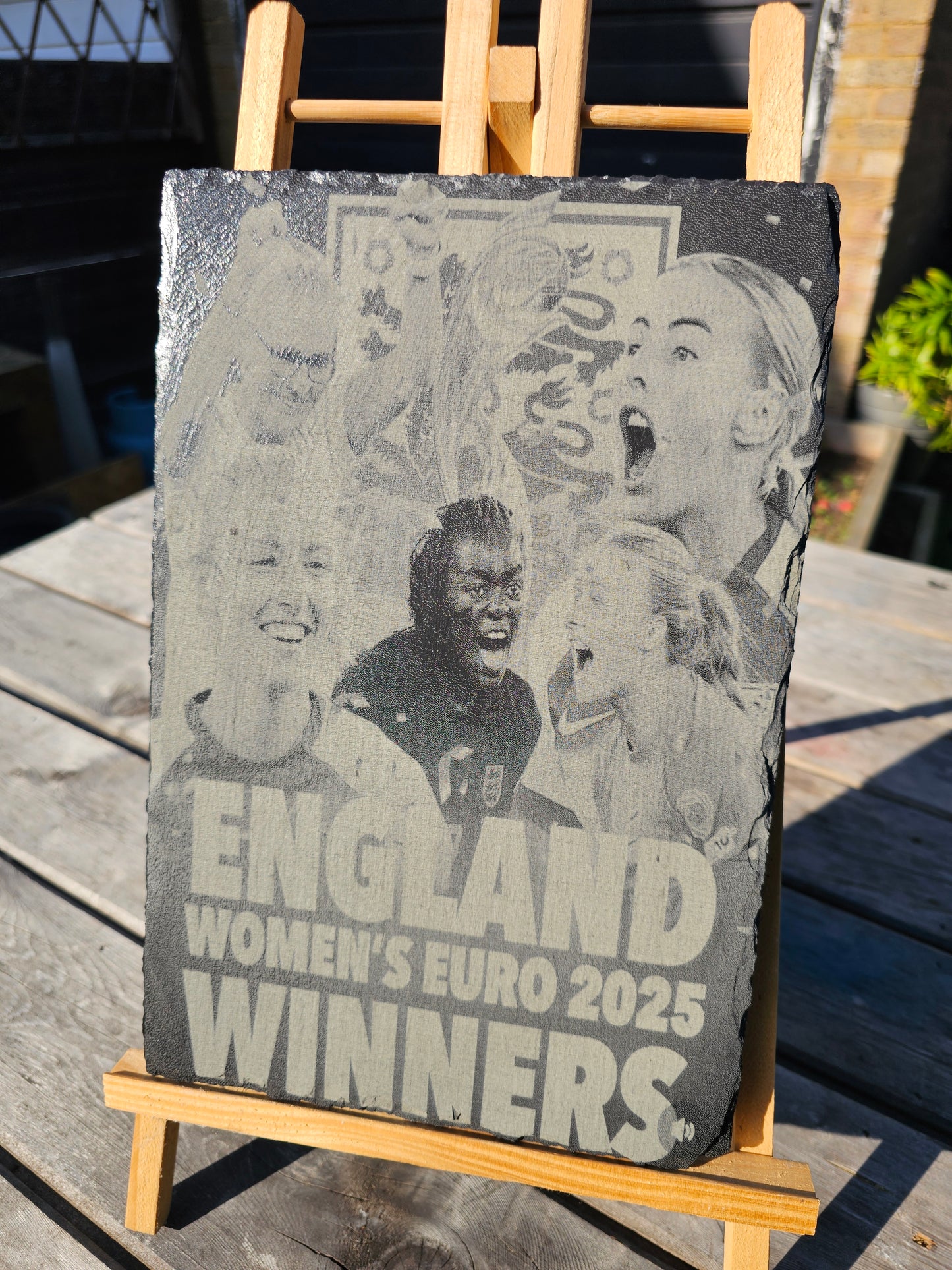 slate England Women’s Euro 2025 Winners Plaque | Laser Engraved