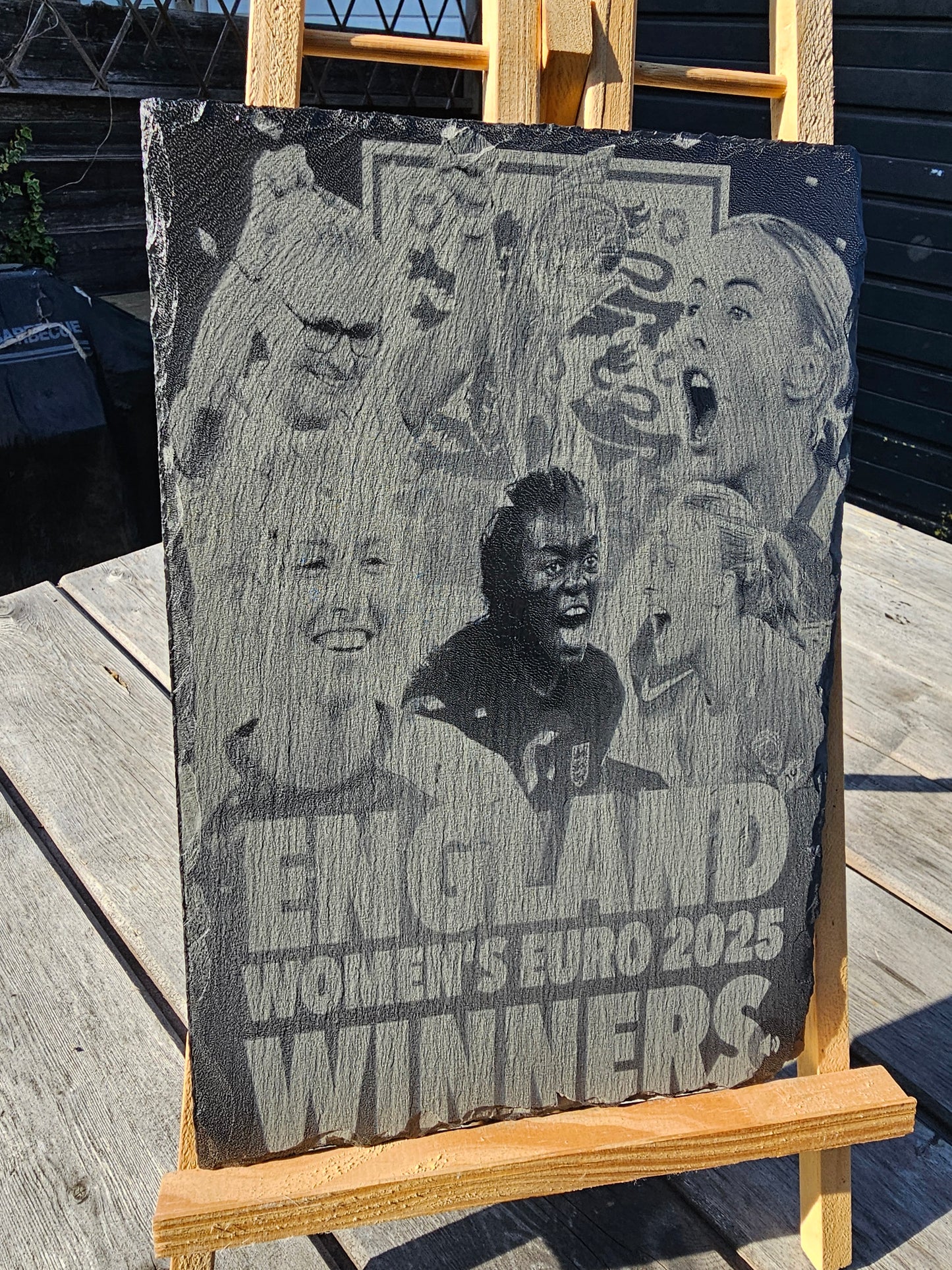 slate England Women’s Euro 2025 Winners Plaque | Laser Engraved
