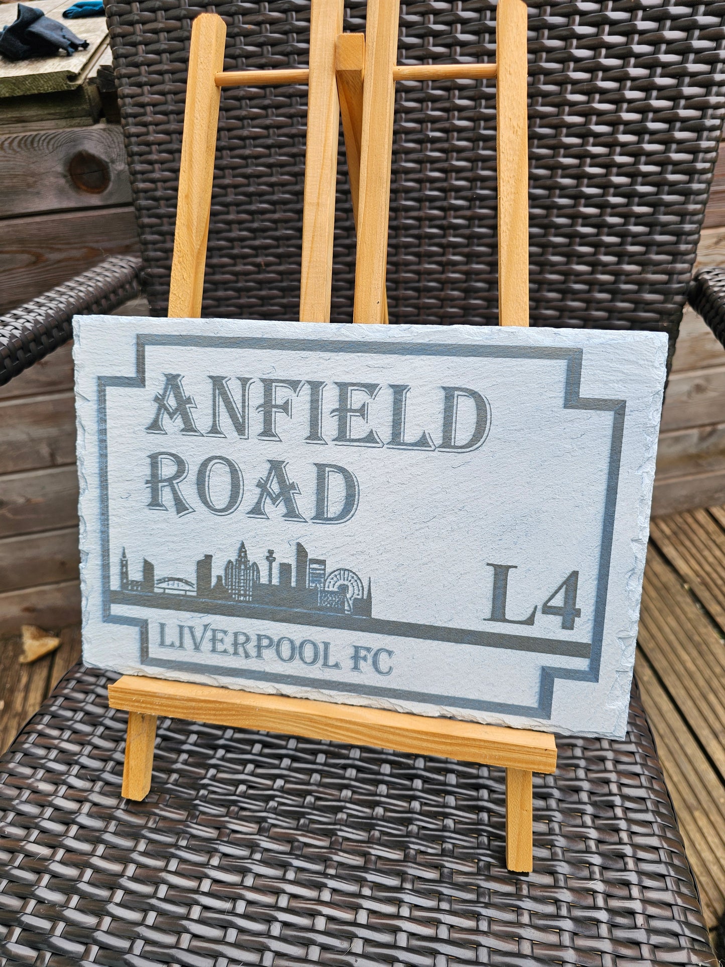 slate Anfield Road Slate Plaque – Liverpool FC Street Sign Design
