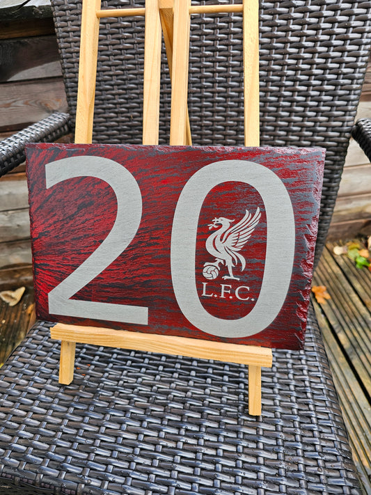 slate Liverpool FC Slate Plaque – 30cm x 20cm – Liverbird Engraved