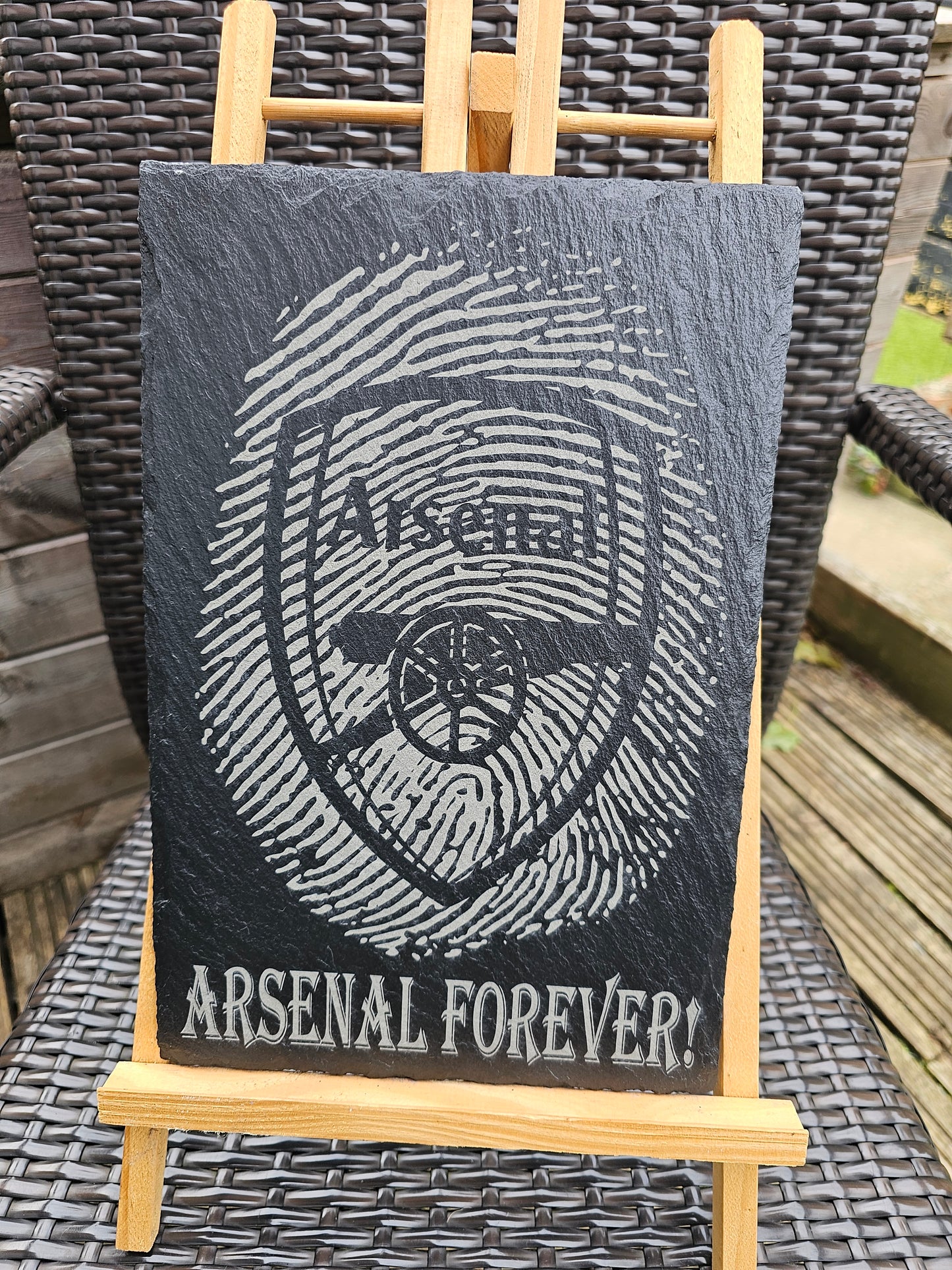 Slate Plaque Arsenal Forever Laser Engraved Slate Plaque – 30cm x 20cm