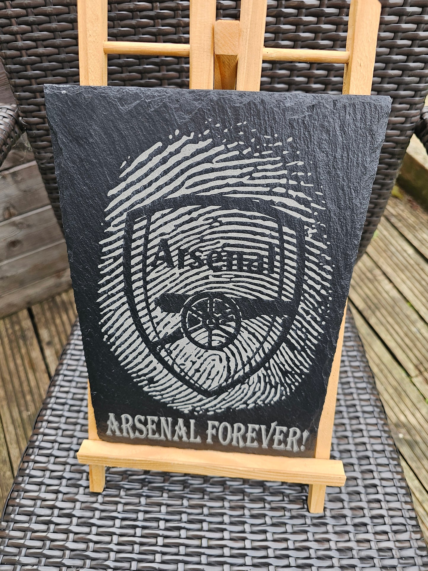 Slate Plaque Arsenal Forever Laser Engraved Slate Plaque – 30cm x 20cm