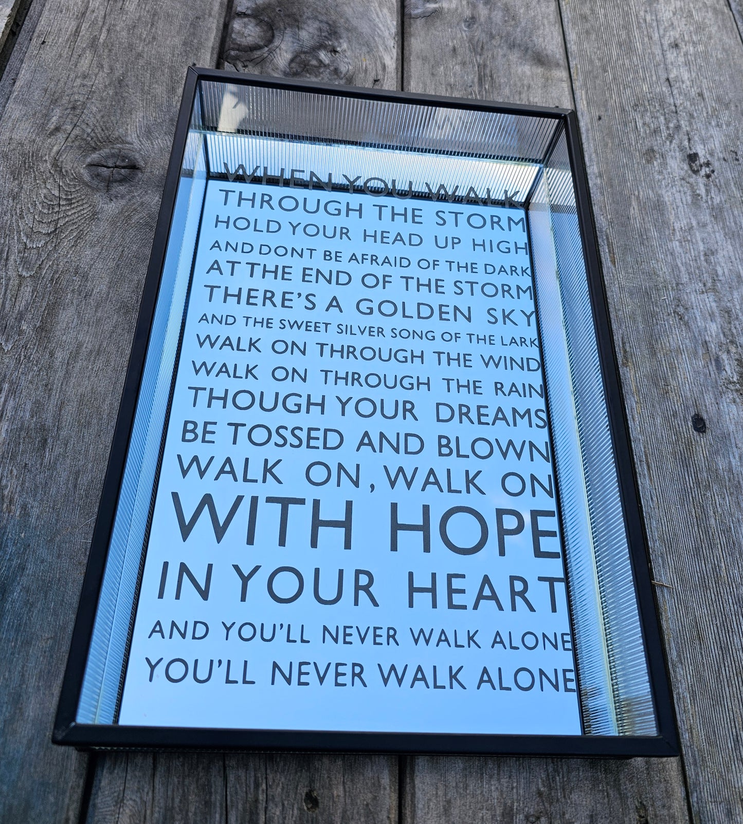 Mirror – You’ll Never Walk Alone Lyric Design 280 × 180mm