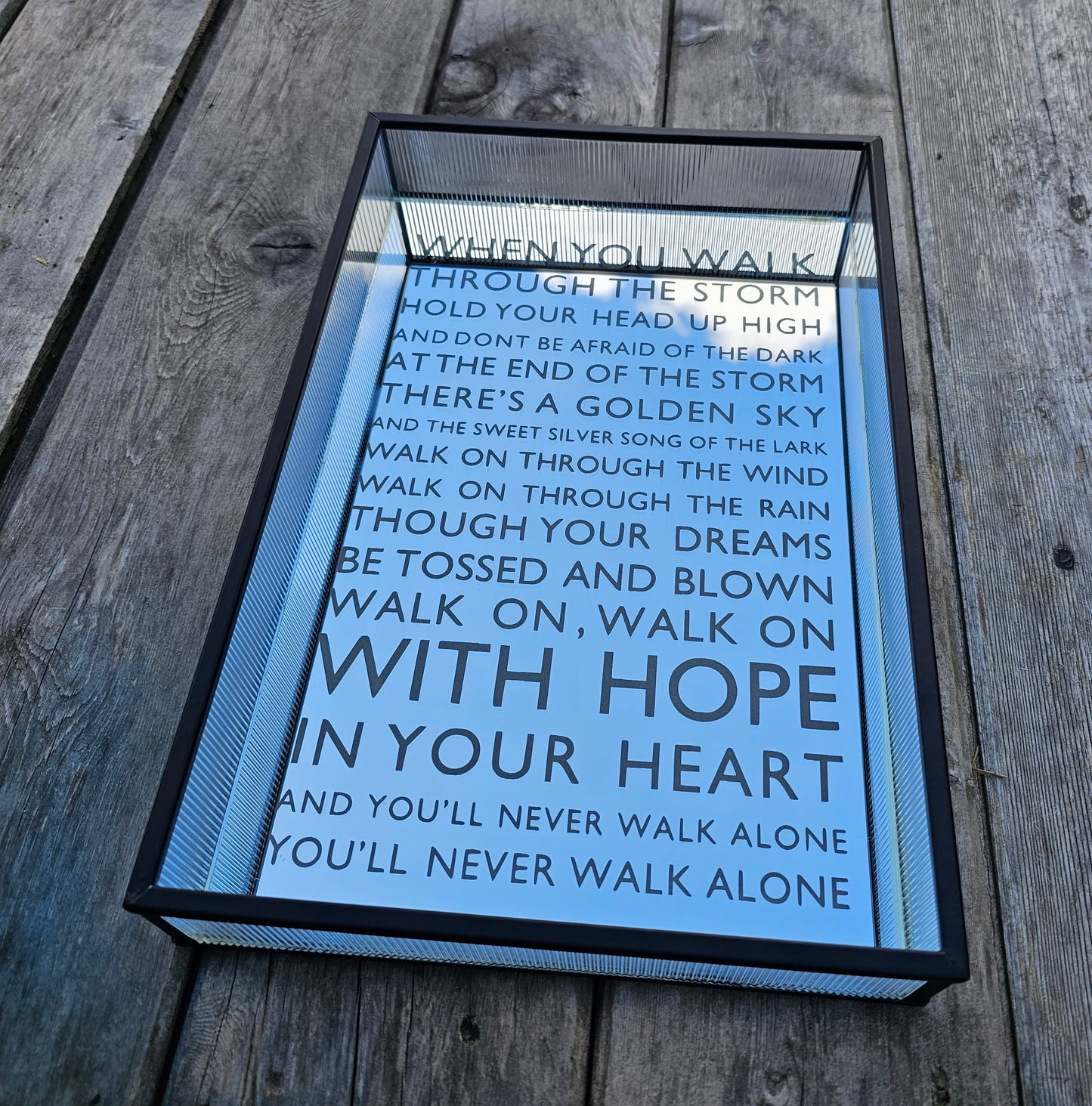 Mirror – You’ll Never Walk Alone Lyric Design 280 × 180mm