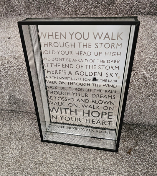 Mirror – You’ll Never Walk Alone Lyric Design 280 × 180mm