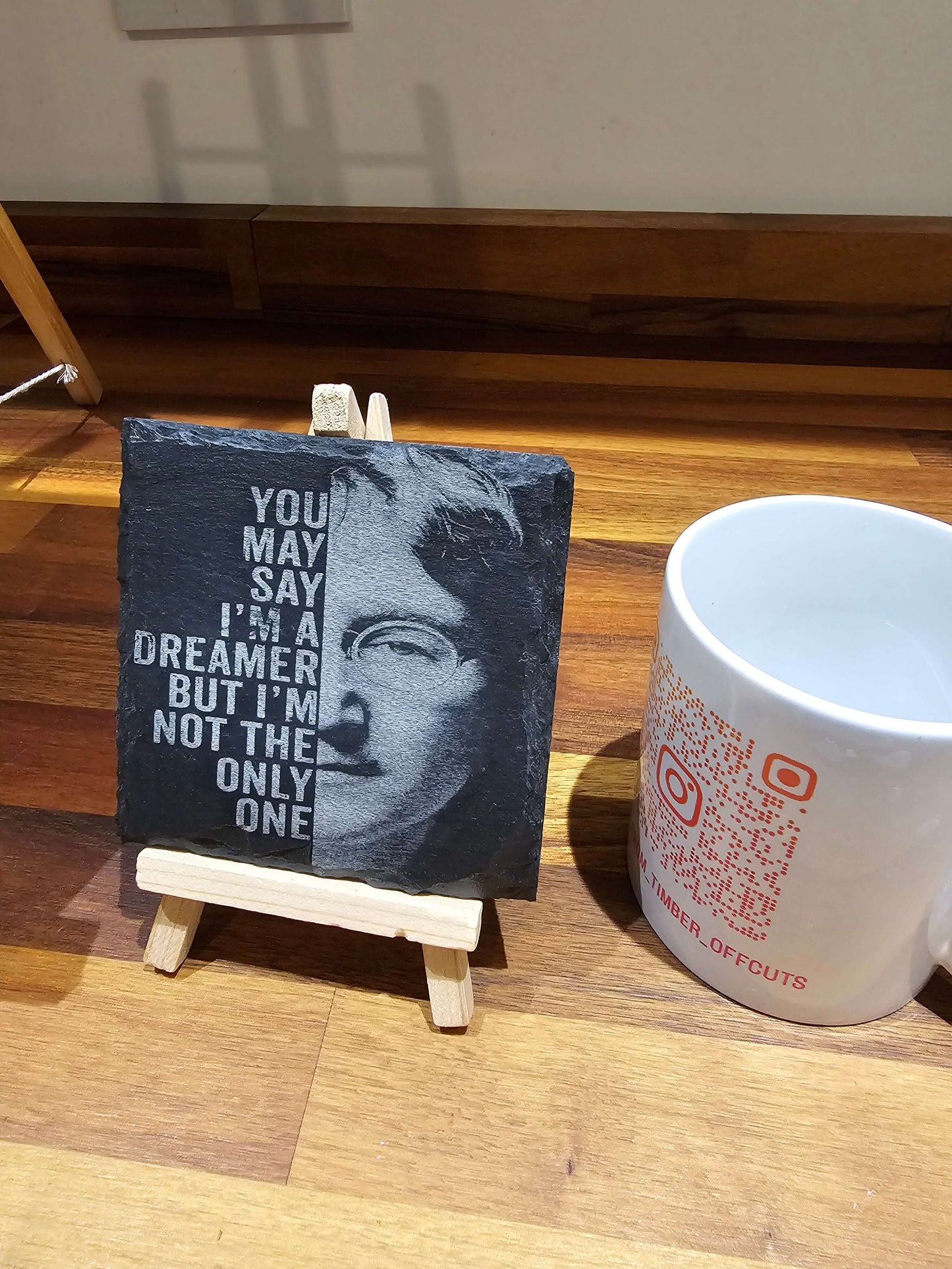 Slate Coasters Mix & Match 10cm – John Lennon, The Beatles