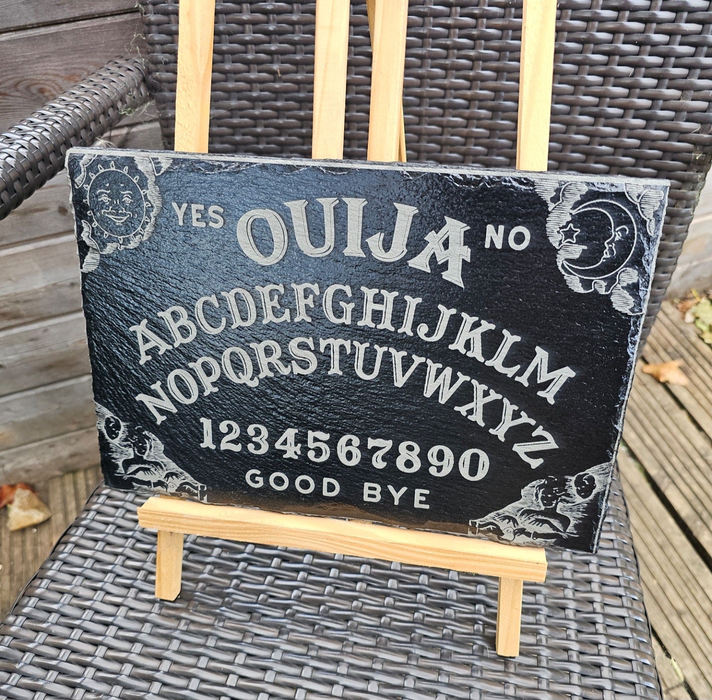 slate Laser Engraved Ouija Spirit Board | 30cm x 20cm | Gothic Witch