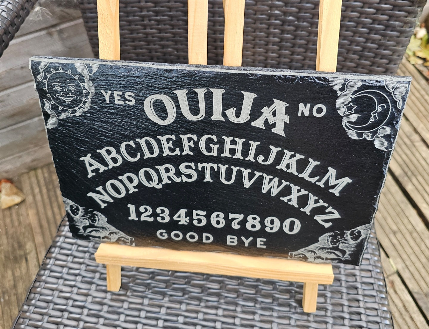 slate Laser Engraved Ouija Spirit Board | 30cm x 20cm | Gothic Witch