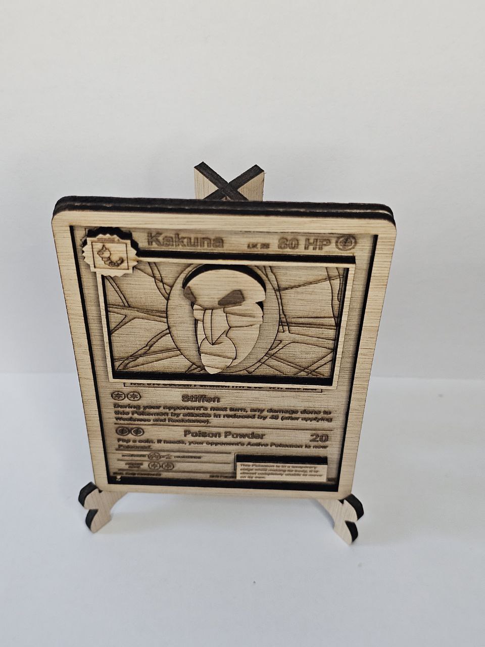 Kakuna 3D Wooden Pokémon Card | Laser Engraved Display Plaque |