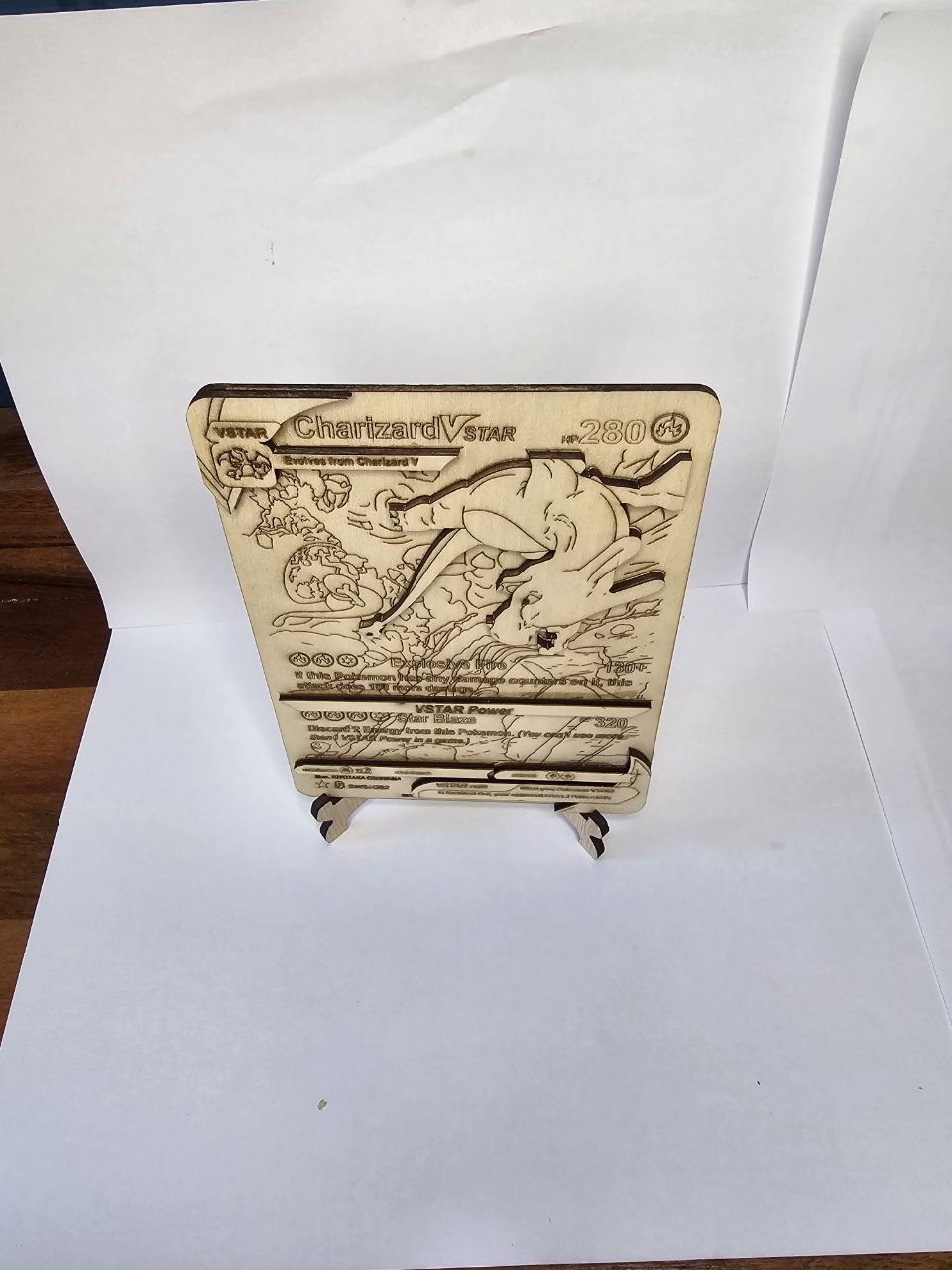 Charizard VSTAR 3D Wooden Pokémon Card | Laser Engraved Collectible