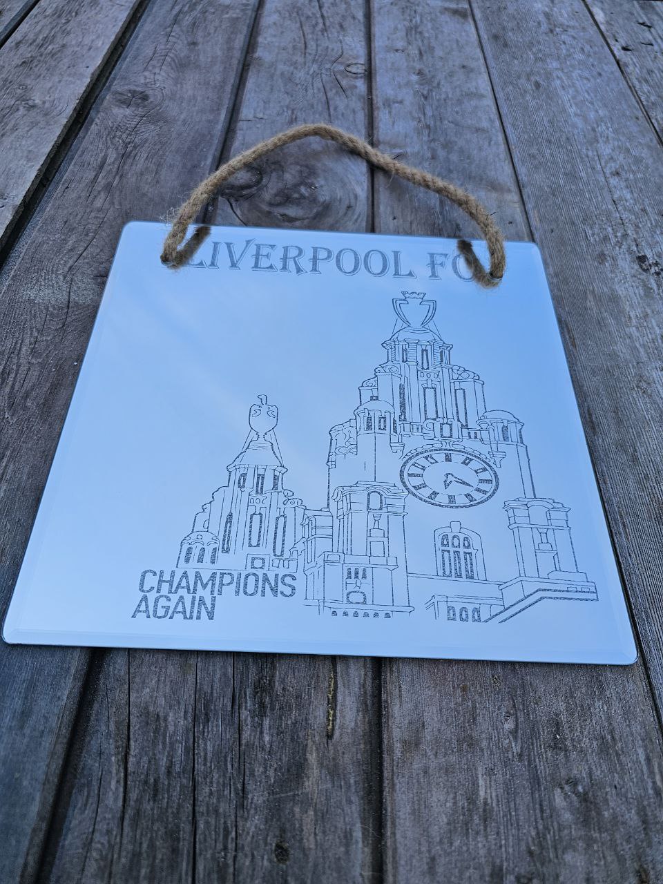 mirror Liverpool FC Engraved Mirror | 25cm x 25cm Hanging