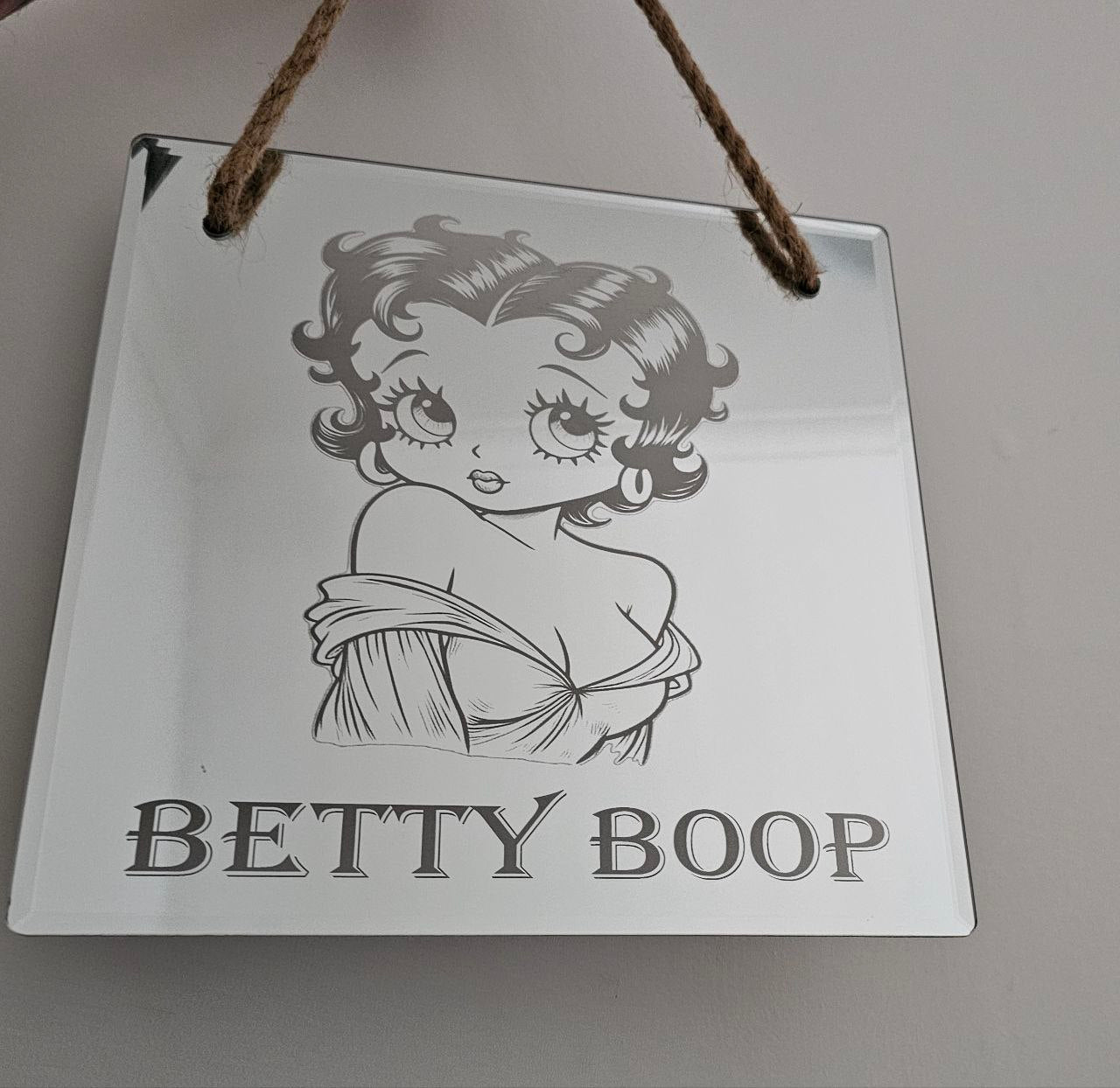 mirror Betty Boop Fan Art Engraved Mirror – 250mm x 250mm