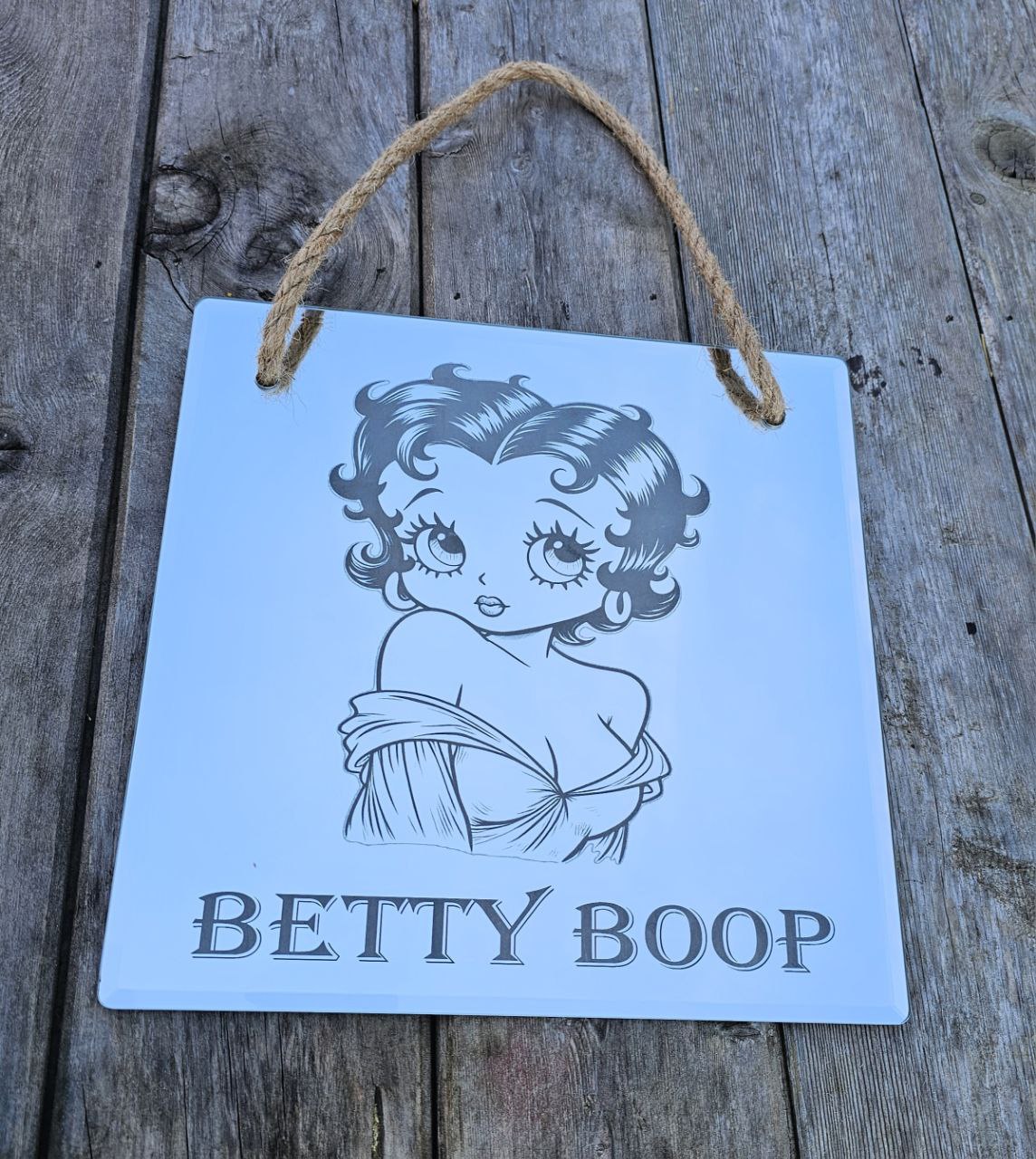 mirror Betty Boop Fan Art Engraved Mirror – 250mm x 250mm