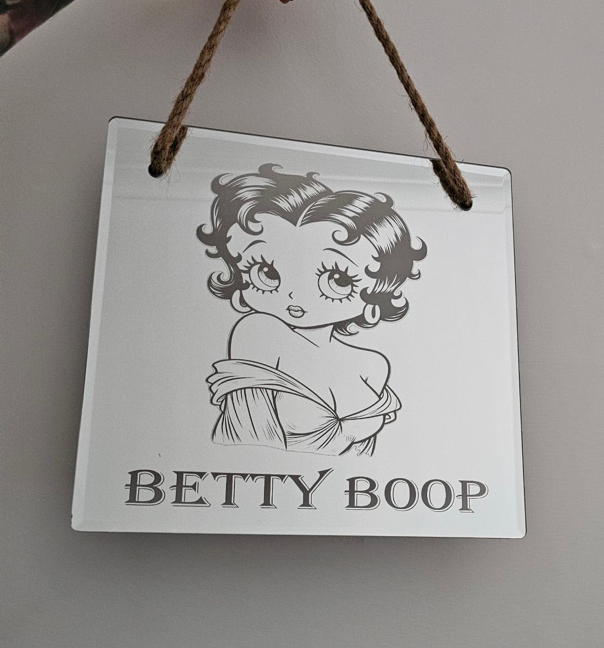 mirror Betty Boop Fan Art Engraved Mirror – 250mm x 250mm