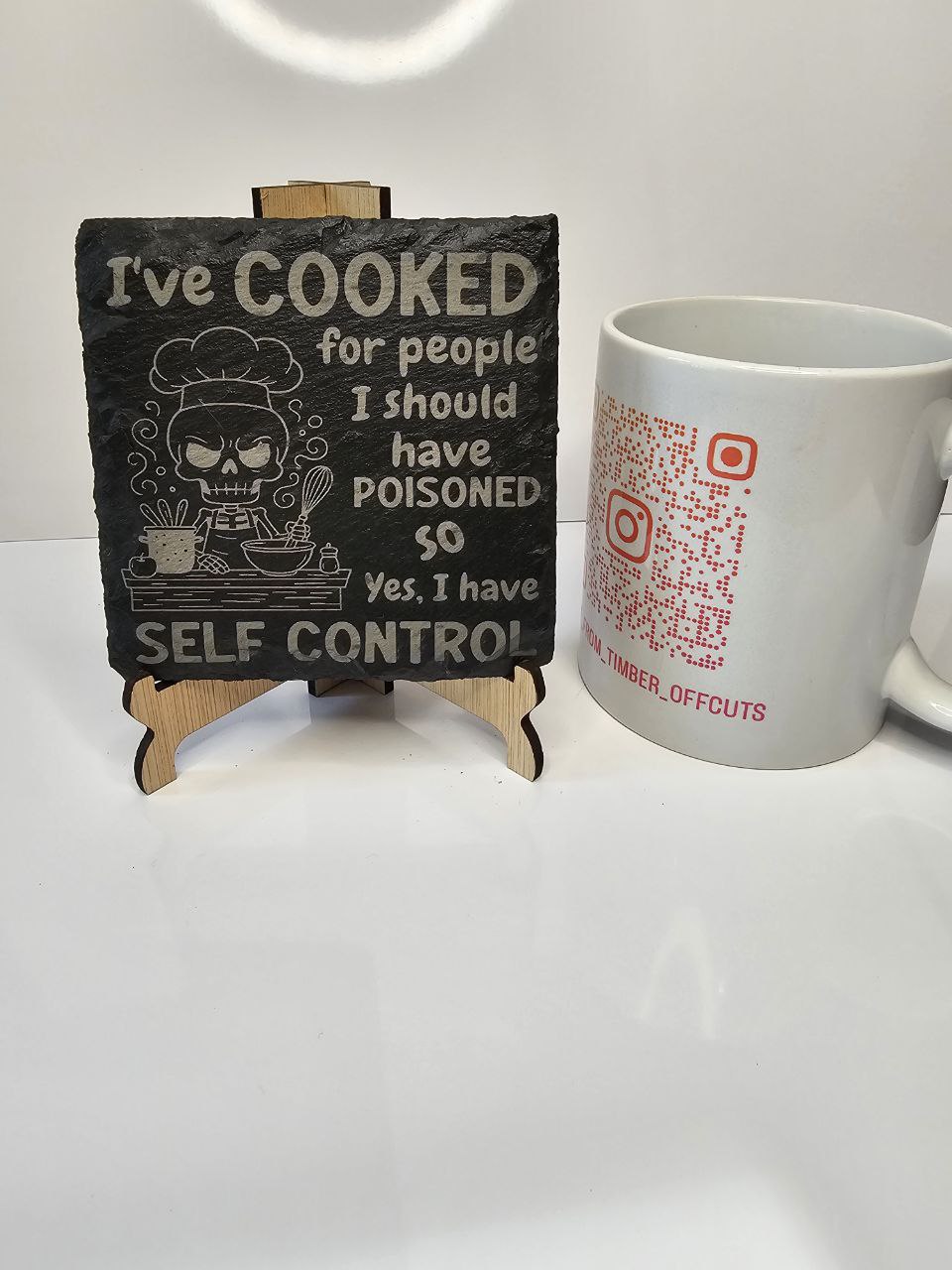 Slate “I’ve Cooked for People I Should’ve Poisoned” Engraved coaster