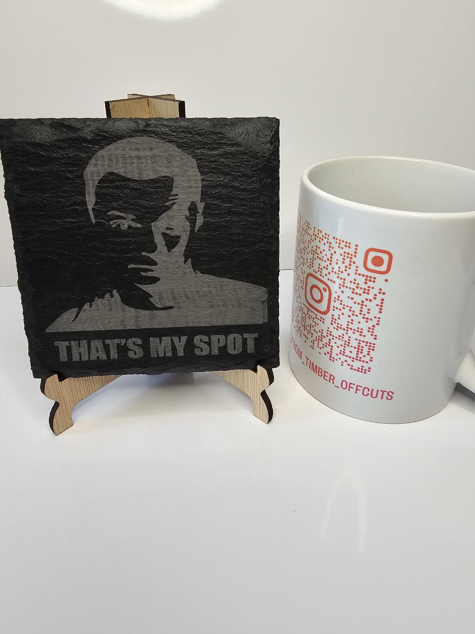 Slate “That’s My Spot” Engraved Slate Coasters | Handmade