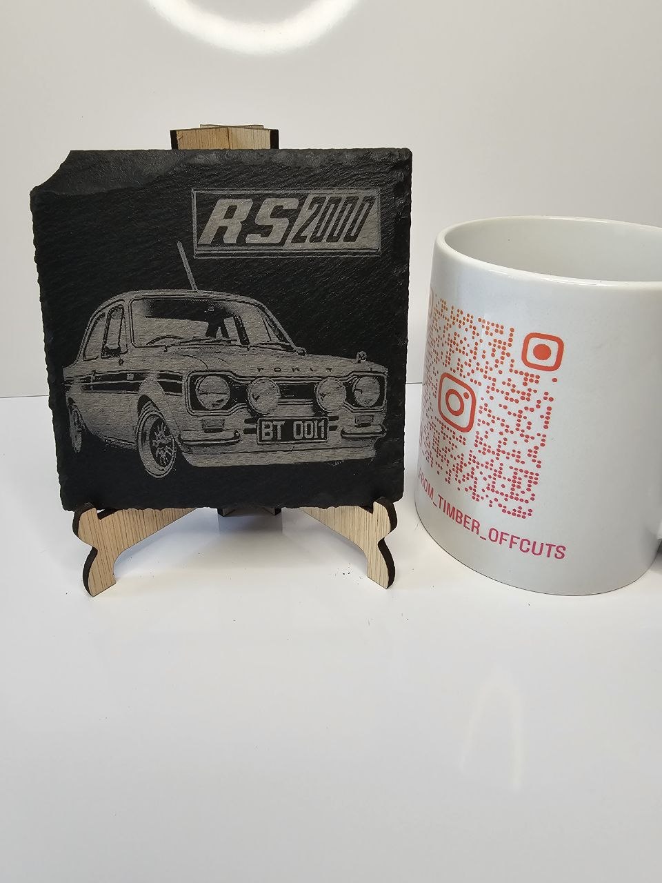 Slate Ford Escort RS2000 Engraved Slate Coasters