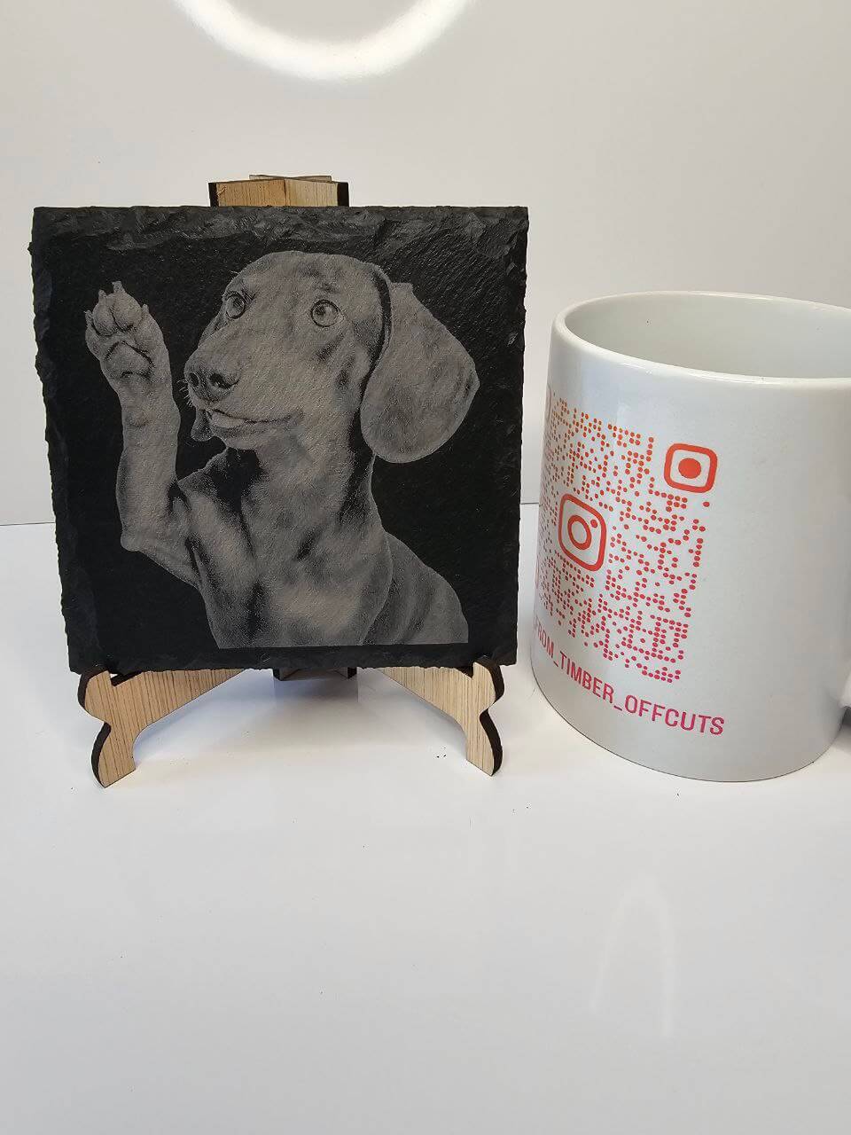 slate Dachshund Dog Engraved Coasters | Handmade Set of 1, 4 or 6 |