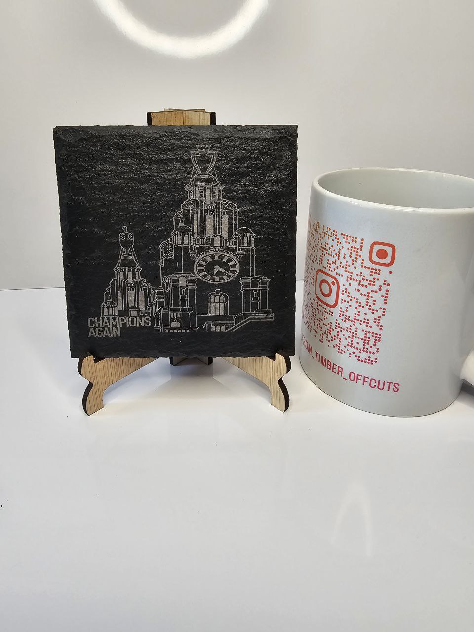 slate Liverpool Champions Again Engraved Coasters | Handmade Set