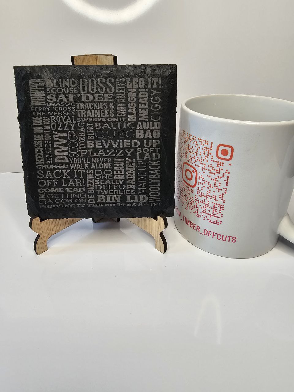 slate Liverpool Slang Engraved Coasters | Handmade Set of 1, 4 or 6 |