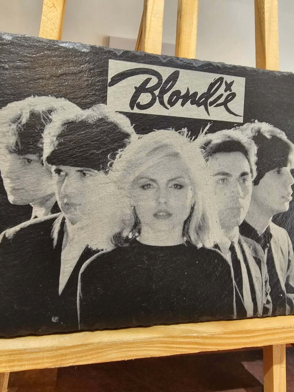 Personalised Photo Slate Plaque with Blondie 30x20cm