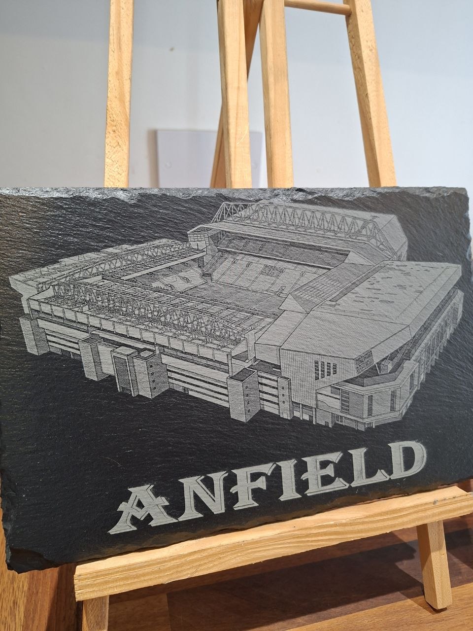 Anfield Stadium Slate Engraving 30cm x 20cm